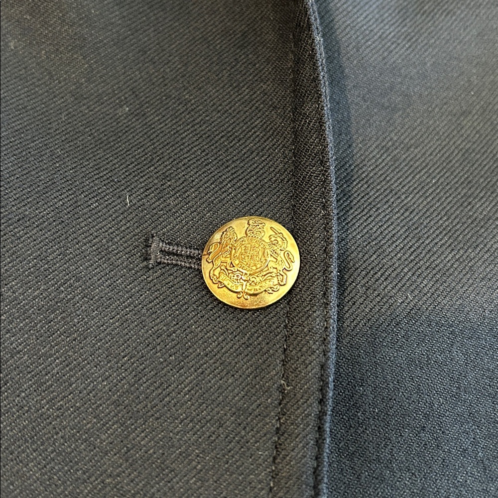 J. Crew Schoolboy Blazer‎ Wool Size 4 Navy with Gold Buttons - Picture 6 of 6